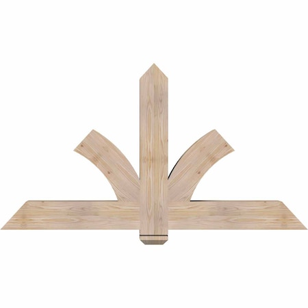 Ekena Millwork Redmond Smooth Timber Gable Bracket, Douglas Fir, 60"W x 32"H x 5 1/2"D x 5 1/2"F, 13/12 Pitch GBW060X32X0606RED00SDF